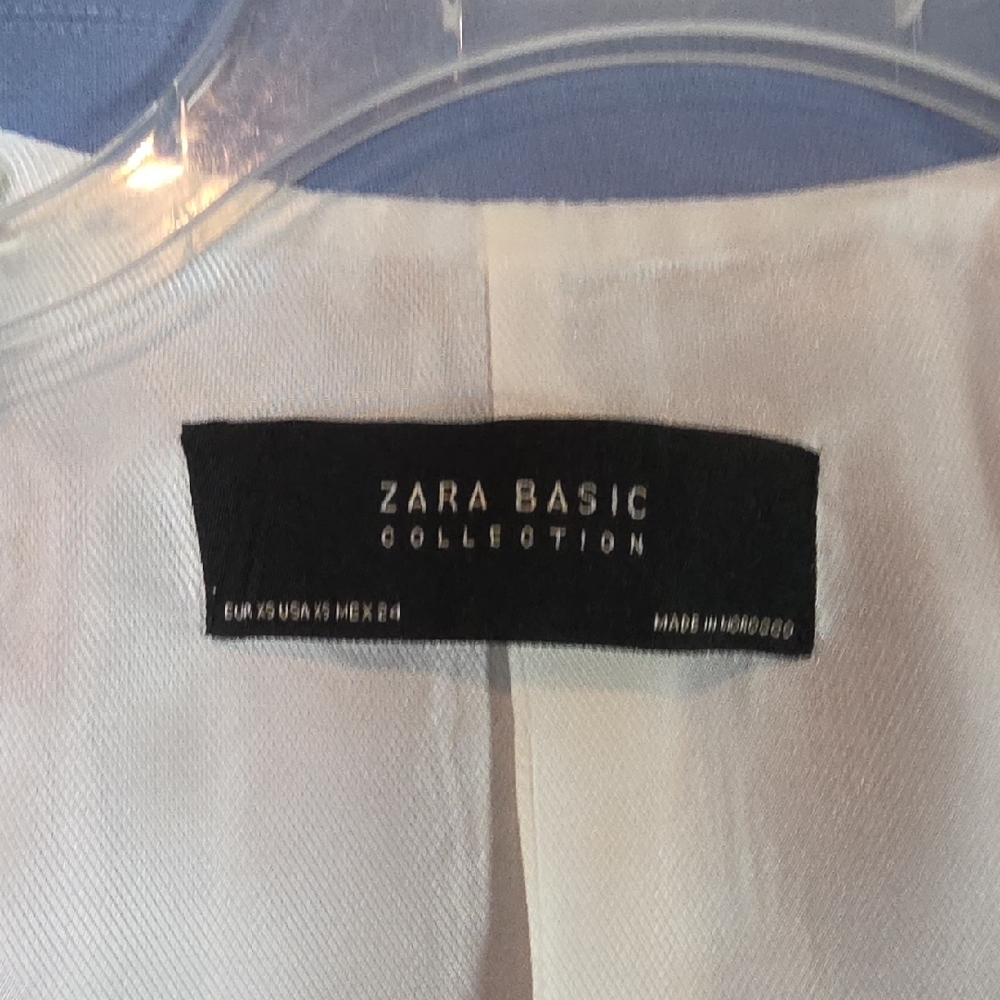 Zara Basic Collection Longline Blue Blazer With O… - image 5